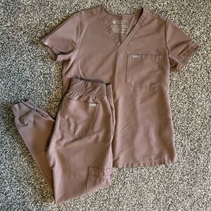 Smokey Taupe Figs Scrub Set XXS/XXSP